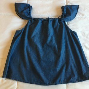 J Crew Factory Chambray Off The Shoulder Top